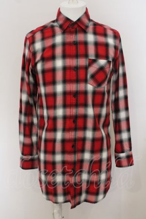 画像: 【SALE】agr AnotheR aGitation / Cottton Check Zip シャツ M レッド O-24-02-19-050-ag-sh-YM-ZT355