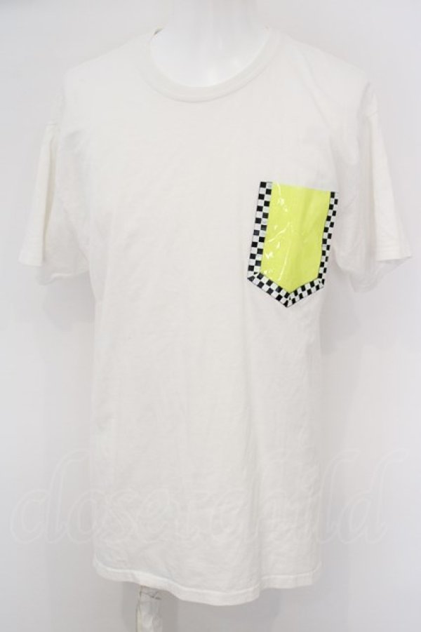 画像1: NO ID. BLACK / PVC ポケット BIGTシャツ 1 ホワイト O-24-02-25-035-NO-ts-YM-ZT184 (1)