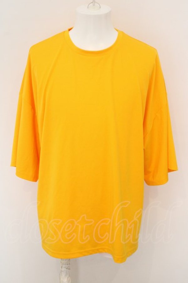 画像1: NO ID. / ドロップショルダードレープBIG-T Tシャツ ONE オレンジ O-24-02-25-038-NO-ts-YM-ZT184 (1)