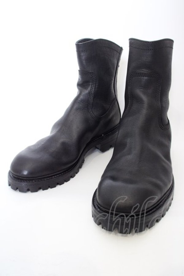 画像1: 【SALE】JULIUS / Leather Boots ３：27.7cm ブラック O-24-02-25-054-JU-sho-YM-ZT3000 (1)