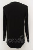 画像2: 【SALE】NO ID. / テレコラウンドロンT カットソー 1 ブラック O-24-02-25-015-NO-to-YM-ZT246 (2)