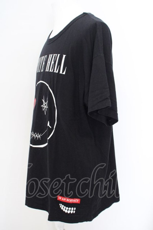 画像2: MARDI GRAS / HELL SMILE BIG Tシャツ  ブラック O-24-02-26-015-MA-ts-YM-ZT059 (2)