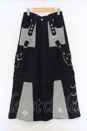 画像: 【SALE】REFLEM / 2WAYワイドボンテージパンツ F ブラックｘホワイト O-24-02-29-072-RE-pa-YM-ZT085