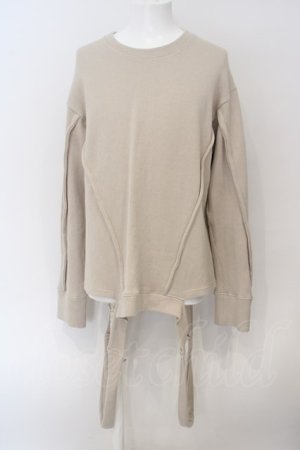 画像: A.F ARTEFACT / Crew Neck Knit Pullover 2 ベージュ O-24-03-03-027-A.-to-YM-ZT303