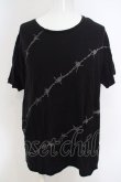 画像1: NO ID. BLACK / C天竺ワイヤープリントカットオフC-N-BIG Tシャツ ONE ブラック O-24-03-19-038-NO-ts-YM-ZT075 (1)