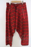 画像1: SMACK ENGINEER / TARTAN SAROUELパンツ F レッド O-24-03-19-064-SM-pa-YM-ZT074 (1)