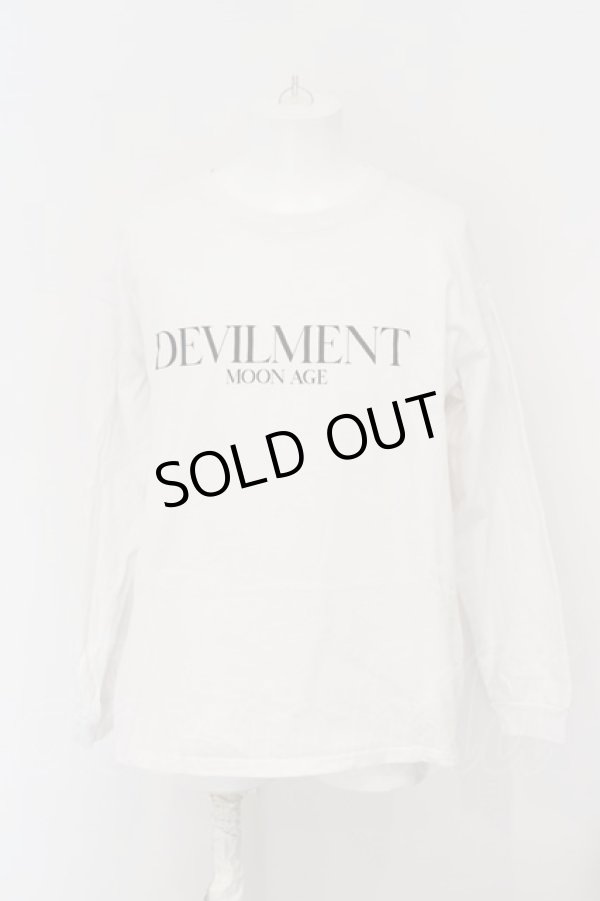 画像1: Moonage Devilment(清春) / GRAPHIC OVER L/S カットソー 46 ホワイト O-24-03-23-068-Mo-to-YM-ZT142 (1)