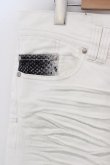 画像2: 【セール】TORNADO MART / ストレッチ刺繍顔料染めベルボトム L ホワイト O-24-03-23-085-TO-pa-YM-ZT301 (2)
