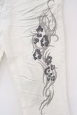 画像3: 【セール】TORNADO MART / ストレッチ刺繍顔料染めベルボトム L ホワイト O-24-03-23-085-TO-pa-YM-ZT301 (3)