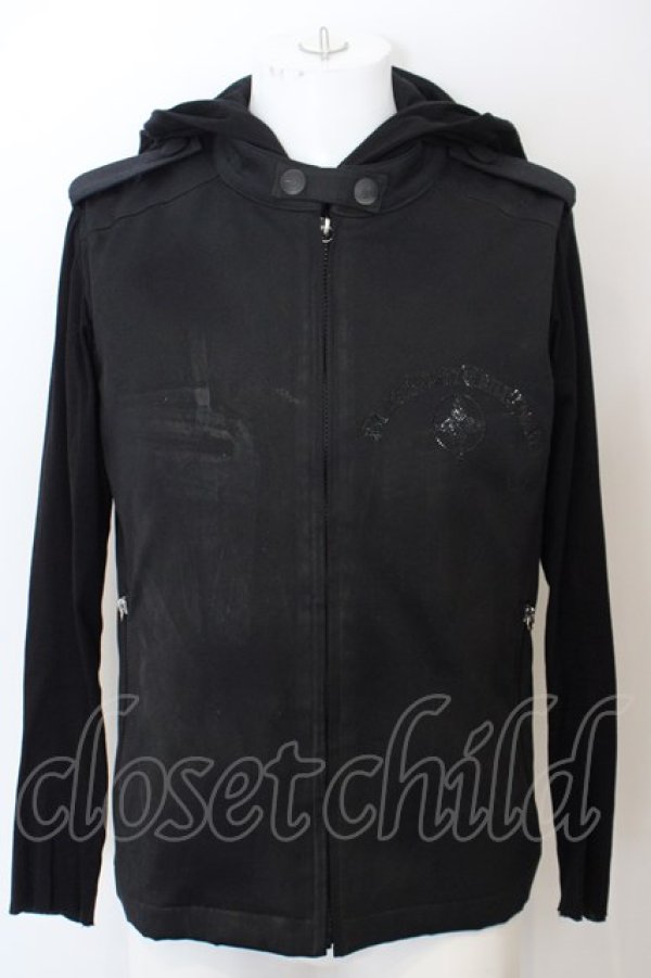 画像1: 【WINTERセール】BLACK HONEY CHILI COOKIE / crow cardigan カーディガン 2 ブラック O-24-04-15-021-BL-to-YM-ZT174 (1)