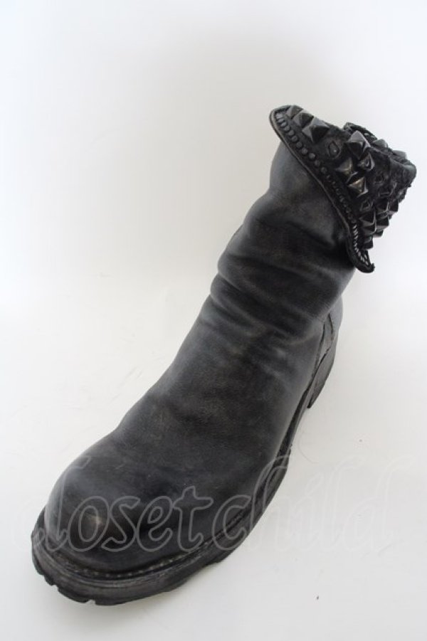 画像2: KMRii / Coating Crush Boots ショートブーツ  ブラック O-24-04-16-071-KM-sho-YM-ZT4000 (2)