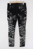 画像3: 【セール】CIVARIZE / ショッキングカラー泊スキニーデニムパンツ 42 ブラックｘシルバー O-24-04-24-047-CI-pa-YM-ZT015 (3)