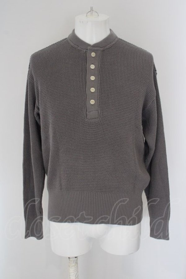 画像1: MR.OLIVE / COMA COTTON WAFFLE KNITTING CLASSIC ニット S グレー O-24-04-24-028-MR-to-YM-ZT419 (1)