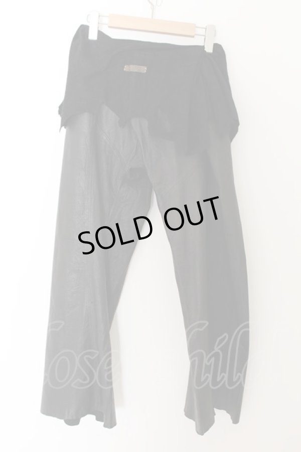 画像2: IFSIXWASNINE / TUXEDO PANTS PIG ワイドパンツ F ブラック O-24-05-16-037-IF-pa-YM-ZT-ML001 (2)