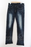 画像1: CIVARIZE / Clueブラスト加工ラメペンキシューカットデニムパンツ 42 インディゴ O-24-05-23-049-CI-pa-YM-ZT341 (1)