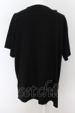 画像2: 【セール】NO ID. / アシンメトリーレイヤードC-N-Tシャツ 2 ブラック O-24-05-23-007-NO-ts-YM-ZT342 (2)