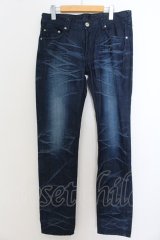 画像: 【WINTERセール】DEAN&McQUEEN / ヒゲ加工ウォッシュドストレートデニムパンツ 2 ブルー O-24-05-27-034-DE-pa-YM-ZT369