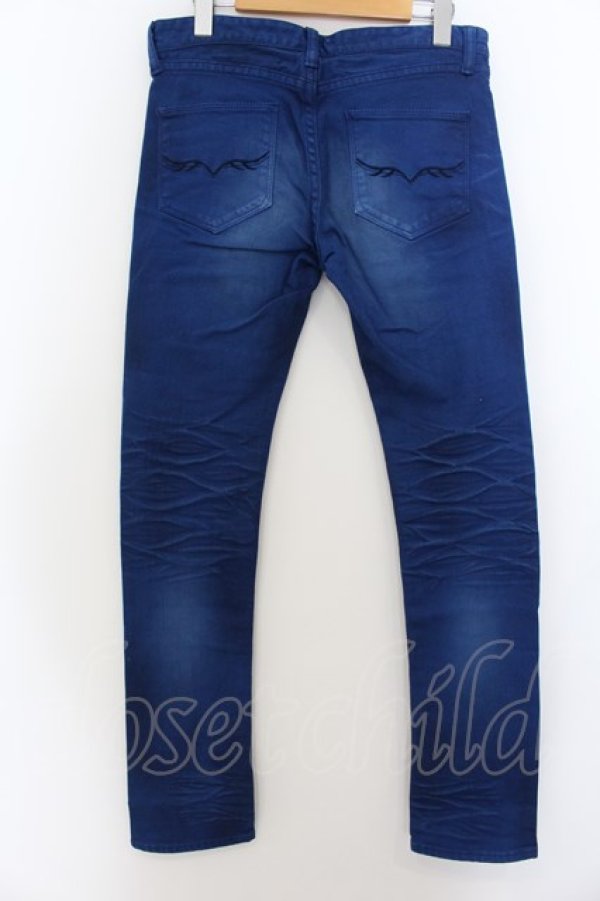 画像2: 【WINTERセール】FUGA / Combination 硫化染めストレッチデニムパンツ 42 ブルー O-24-05-27-011-FU-pa-YM-ZT329 (2)