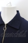 画像2: 【WINTERセール】unrelaxing / ハーフZIPワイドトップス  ネイビー O-24-05-30-049-un-to-YM-ZT181 (2)