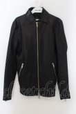 画像4: 【WINTERセール】AKM / ストレッチラムレザーZIPUPシャツジャケット 44 ブラック O-24-05-30-054-AK-ou-YM-ZT-ML003 (4)