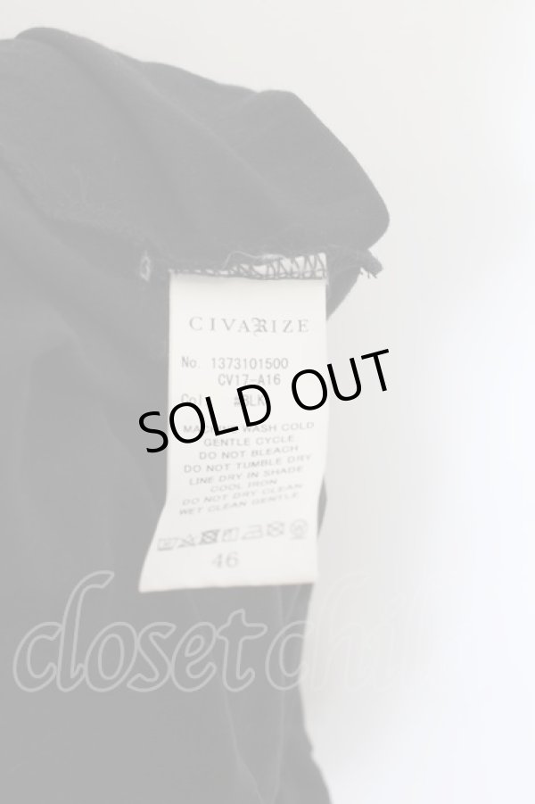 画像3: CIVARIZE / Abuse ドレープTシャツ 46 ブラック O-24-06-27-004-CI-ts-YM-OS (3)