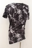画像2: CIVARIZE / Finder フラワー総柄ドレープロングTシャツ 44 ブラック O-24-06-27-110-CI-ts-YM-OS (2)