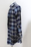 画像2: CIVARIZE / Wasp 裾ジップロングチェックシャツ 46 ブルー O-24-07-23-015-CI-sh-YM-ZS (2)