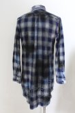 画像3: CIVARIZE / Wasp 裾ジップロングチェックシャツ 46 ブルー O-24-07-23-015-CI-sh-YM-ZS (3)