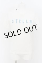 画像: BUFFALO BOBS / STELLAラメプリントVネックTシャツ 1-2 ホワイトｘブルー O-24-07-26-047-BU-ts-YM-ZT109