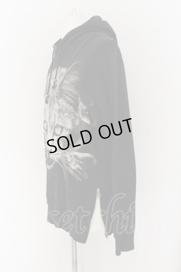画像2: CIVARIZE / Cheat猫プリントプルオーバーパーカー 44 ブラック O-24-07-31-011-CI-to-YM-OS (2)