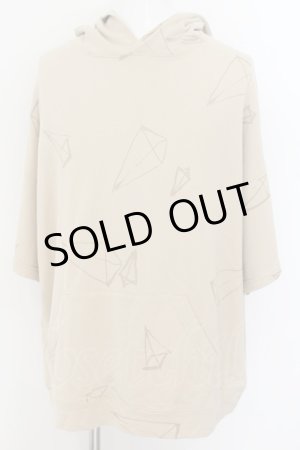画像: A.F ARTEFACT / PYRA PATTERN PRINT SWEAT 半袖パーカー 3 ベージュ O-24-08-11-014-A.-pa-YM-ZT108