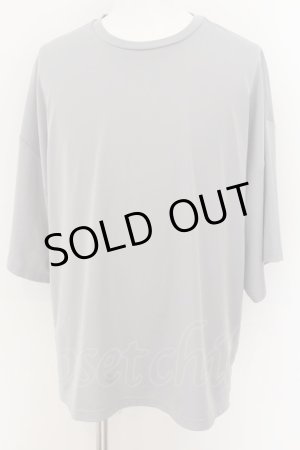 画像: NO ID. / ドロップショルダードレープBIG Tシャツ ONE グレー O-24-08-11-021-NO-ts-YM-ZT107