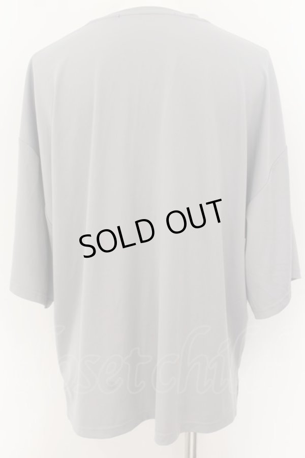 画像2: NO ID. / ドロップショルダードレープBIG Tシャツ ONE グレー O-24-08-11-021-NO-ts-YM-ZT107 (2)