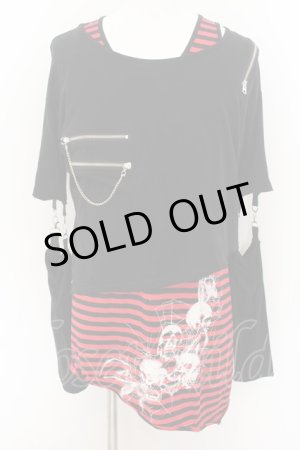 画像: CIVARIZE / CraziestパンクロンT＆ボーダータンク2Pセット 46 ブラックｘレッド O-24-08-18-020-CI-to-YM-OS