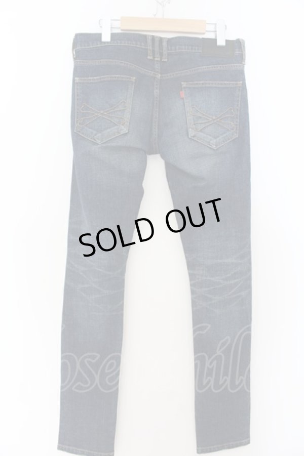 画像2: Roen Jeans / レオパードラインペインティングスキニーデニムパンツ 30 インディゴ O-24-08-29-100-Ro-pa-YM-ZT252 (2)