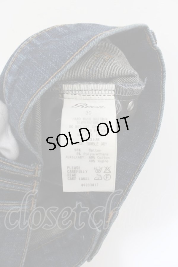 画像4: Roen Jeans / レオパードラインペインティングスキニーデニムパンツ 30 インディゴ O-24-08-29-100-Ro-pa-YM-ZT252 (4)