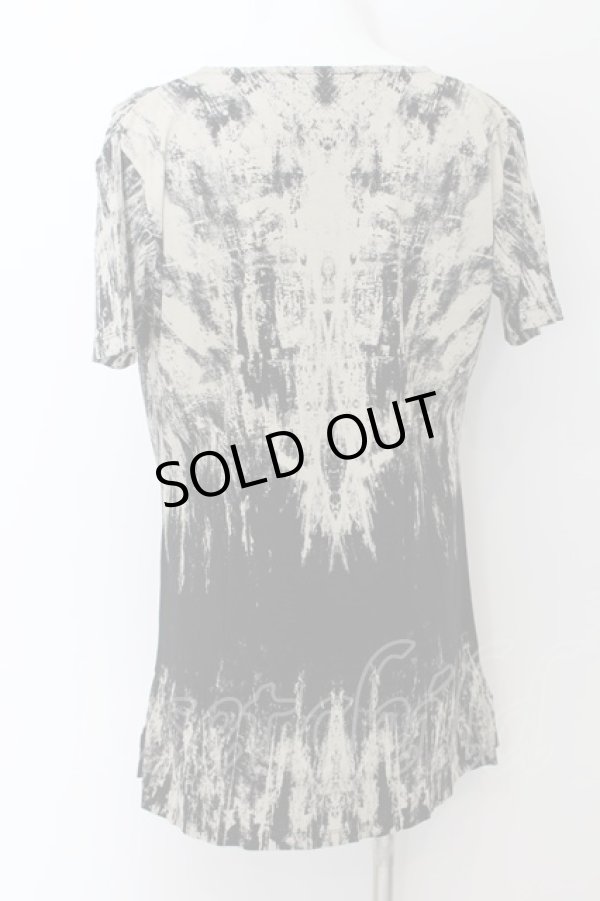 画像2: CIVARIZE / 掠れプリントドレープネックTシャツ 46 ブラック O-24-08-29-027-CI-ts-YM-OS (2)