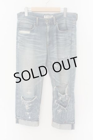 画像: 【WINTERセール】PROPA9ANDA / DAMAGE CUSTOM CROPPED DENIM パンツ  インディゴ O-24-09-15-060-PR-pa-YM-ZT206