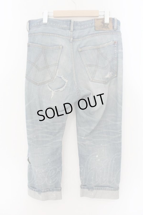画像2: PROPA9ANDA / DAMAGE CUSTOM CROPPED DENIM パンツ  インディゴ O-24-09-15-060-PR-pa-YM-ZT206 (2)