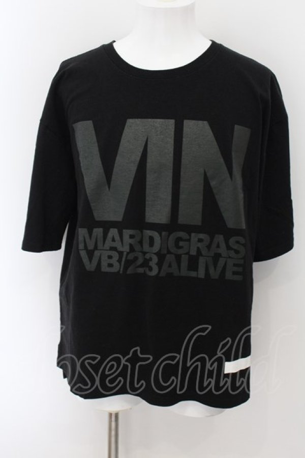 画像1: 【WINTERセール】MARDIGRAS(SADS清春) / VINNY BEACH LYRIC POEM Tシャツ L ブラック O-24-09-24-041-MA-ts-YM-ZT216 (1)