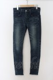 画像1: NO ID. / ストレッチデニムUSED加工スキニーデニムパンツ 1 インディゴ O-24-09-25-001-NO-pa-YM-ZT425 (1)