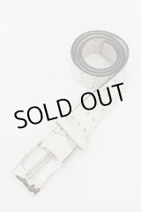 画像: Hiromu Takahara / Skull Pin Belt ベルト  ホワイト O-24-09-25-071-Hi-za-YM-ZT-MK001