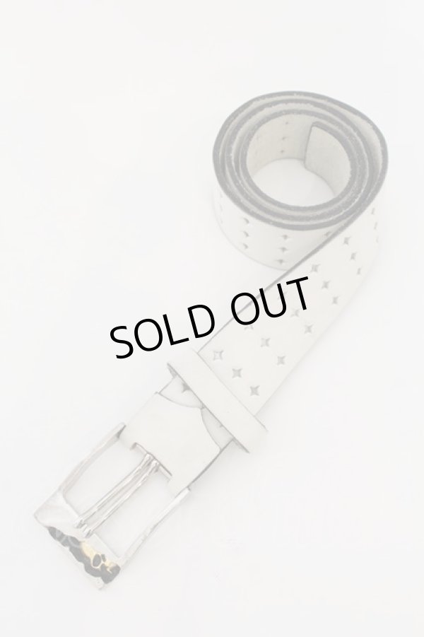 画像1: Hiromu Takahara / Skull Pin Belt ベルト  ホワイト O-24-09-25-071-Hi-za-YM-ZT-MK001 (1)