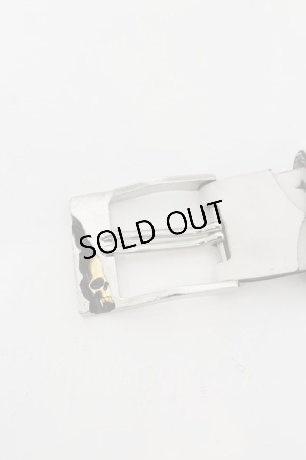 画像2: Hiromu Takahara / Skull Pin Belt ベルト  ホワイト O-24-09-25-071-Hi-za-YM-ZT-MK001 (2)