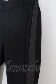 画像2: 【WINTERセール】NO ID. BLACK / ラムレザー切り替えサイドライントラウザーズパンツ 1 ブラック O-24-09-25-014-NO-pa-YM-ZT178 (2)