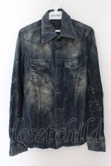 画像: 【WINTERセール】CIVARIZE / Rumple ヴィンテージデニムシャツ 44 インディゴ O-24-09-26-009-CI-sh-YM-ZT020
