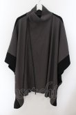 画像1: 【WINTERセール】NO ID. BLACK / 3WAYリブZIPポンチョ ONE ブラックｘチャコール O-24-09-26-017-NO-to-YM-ZT405 (1)