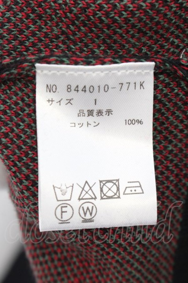 画像3: 【WINTERセール】NO ID. BLACK / CニットローズJQ-V/Nプルオーバー 1 ブラックｘレッド O-24-09-26-030-NO-to-YM-ZT044 (3)