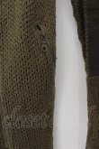 画像4: LGB / ZIP UP/STD KNIT パッチスカルローゲージニット 1 カーキ O-24-09-27-004-LG-to-YM-OS (4)