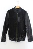 画像1: FUGA / Sweet Brest レザー切り替え MA-1ジャケット 44 ブラック O-24-09-27-082-FU-ou-YM-ZT-ML006 (1)